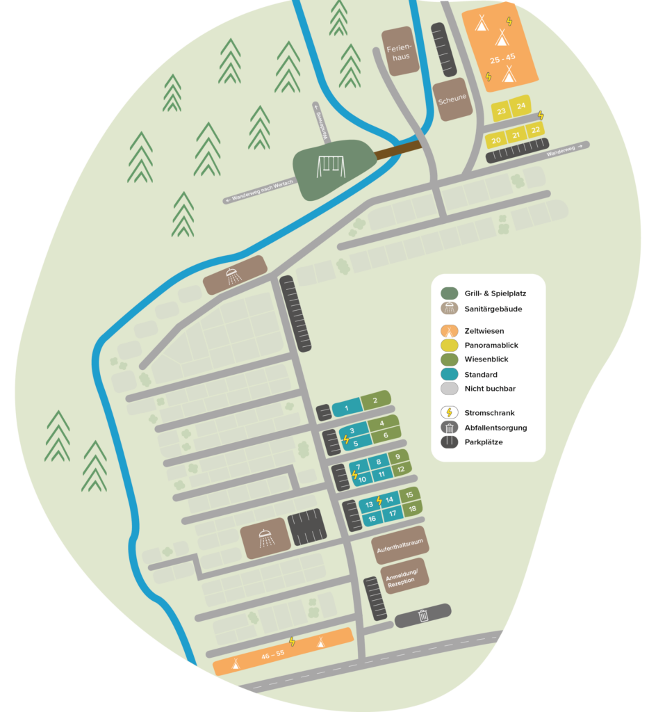 Lageplan und Buchung Campingplatz Waldesruh im Allgäu
